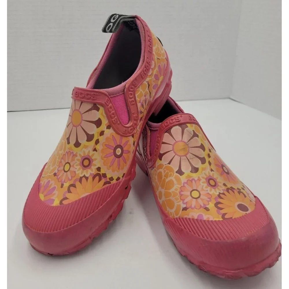 Girl's BOGS RUE Rain Moccasin Slip On Shoes SIZE 2 US 33 EU WATERPROOF